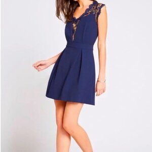 BCBGeneration navy short lace dress EUC sz 4